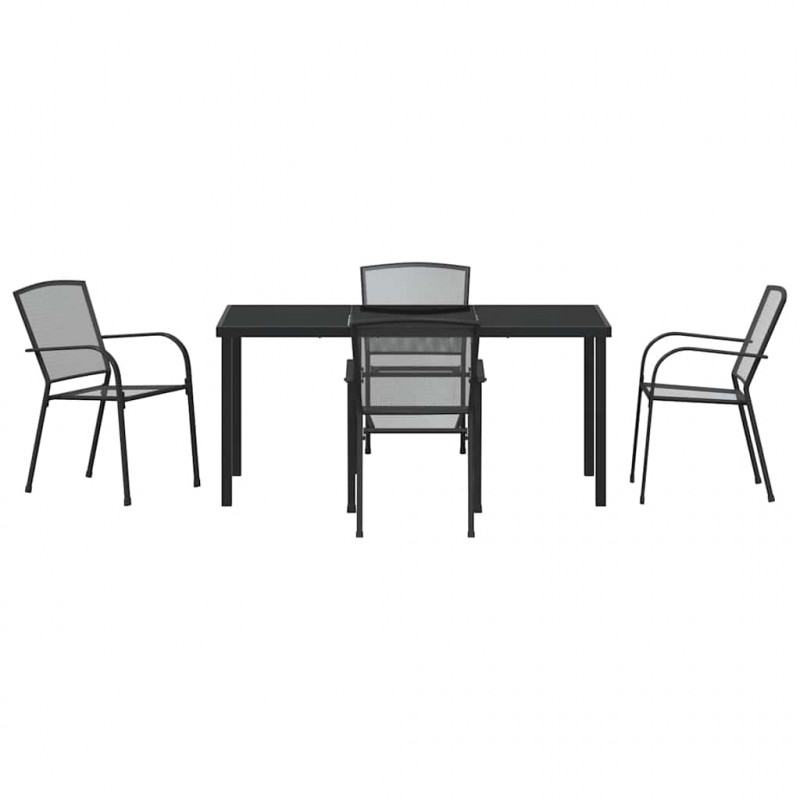 Zestaw do jadalni w ogrodzie 5 pcs Antracyt
