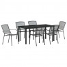 Zestaw do jadalni w ogrodzie 7 pcs Antracyt