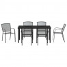 Zestaw do jadalni w ogrodzie 7 pcs Antracyt