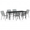 Zestaw do jadalni w ogrodzie 7 pcs Antracyt