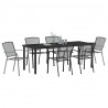 Zestaw do jadalni w ogrodzie 7 pcs Antracyt