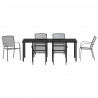 Zestaw do jadalni w ogrodzie 7 pcs Antracyt