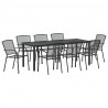 Zestaw do jadalni w ogrodzie 9 pcs Antracyt