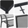 Zestaw do jadalni w ogrodzie 9 pcs Antracyt