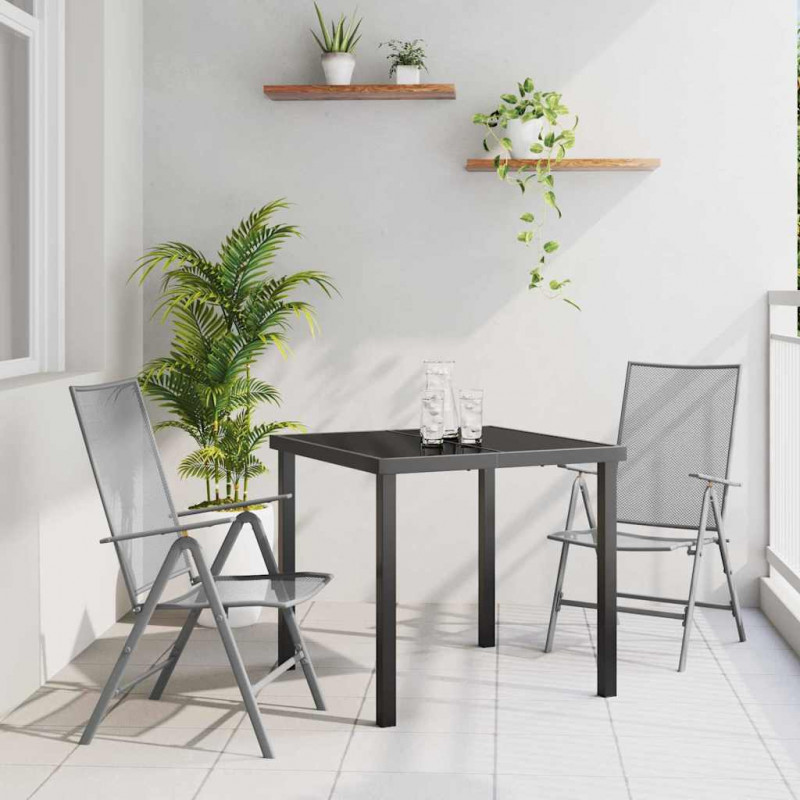 Zestaw do jadalni w ogrodzie 3 pcs Antracyt