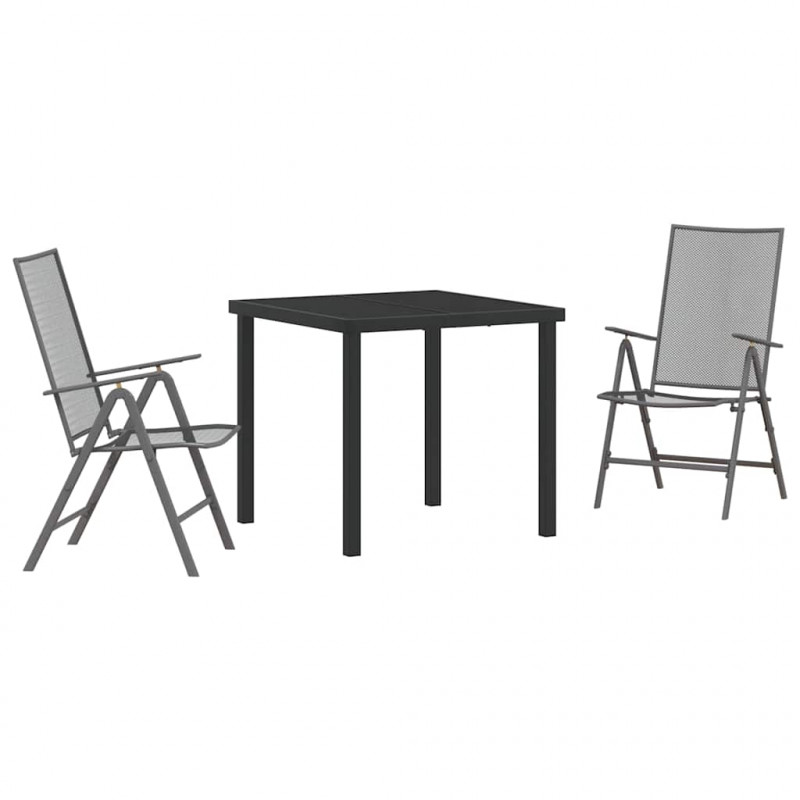 Zestaw do jadalni w ogrodzie 3 pcs Antracyt