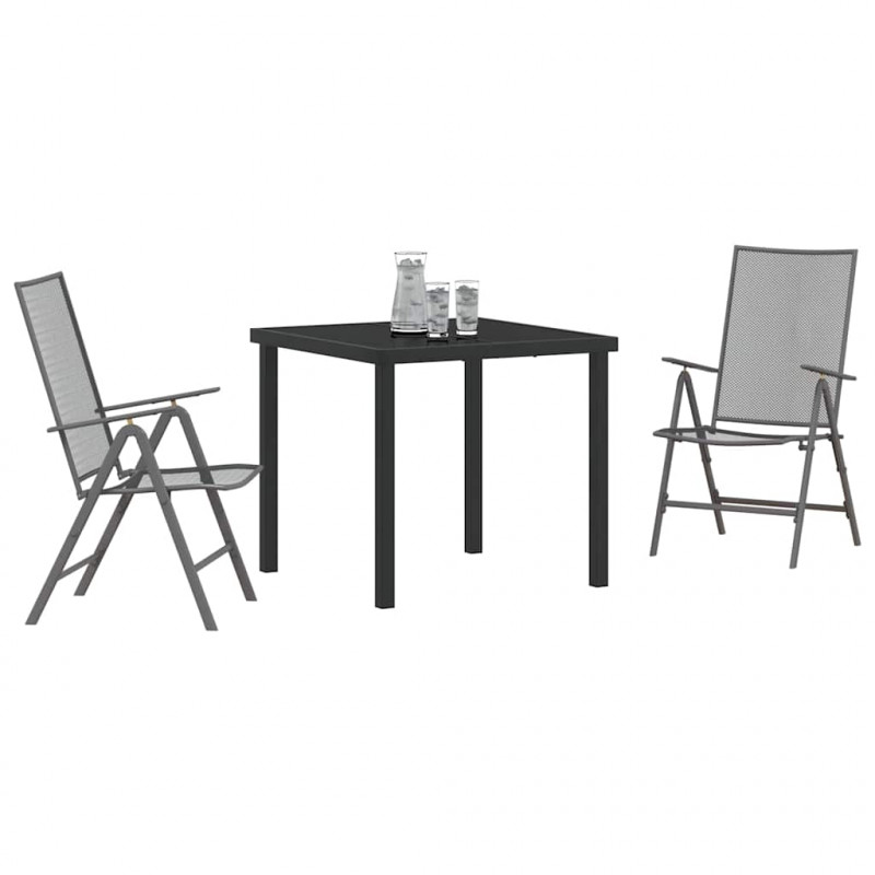 Zestaw do jadalni w ogrodzie 3 pcs Antracyt