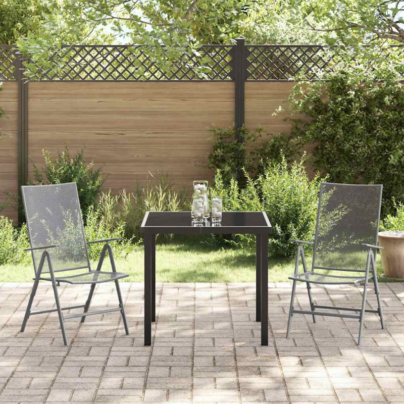 Zestaw do jadalni w ogrodzie 3 pcs Antracyt