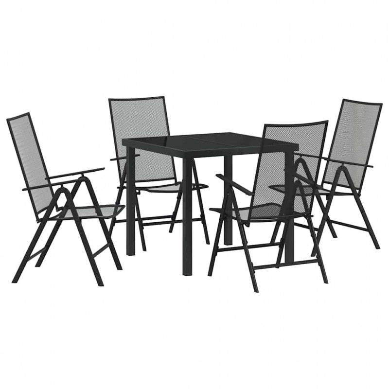 Zestaw do jadalni w ogrodzie 5 pcs Antracyt