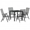 Zestaw do jadalni w ogrodzie 5 pcs Antracyt