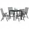 Zestaw do jadalni w ogrodzie 5 pcs Antracyt