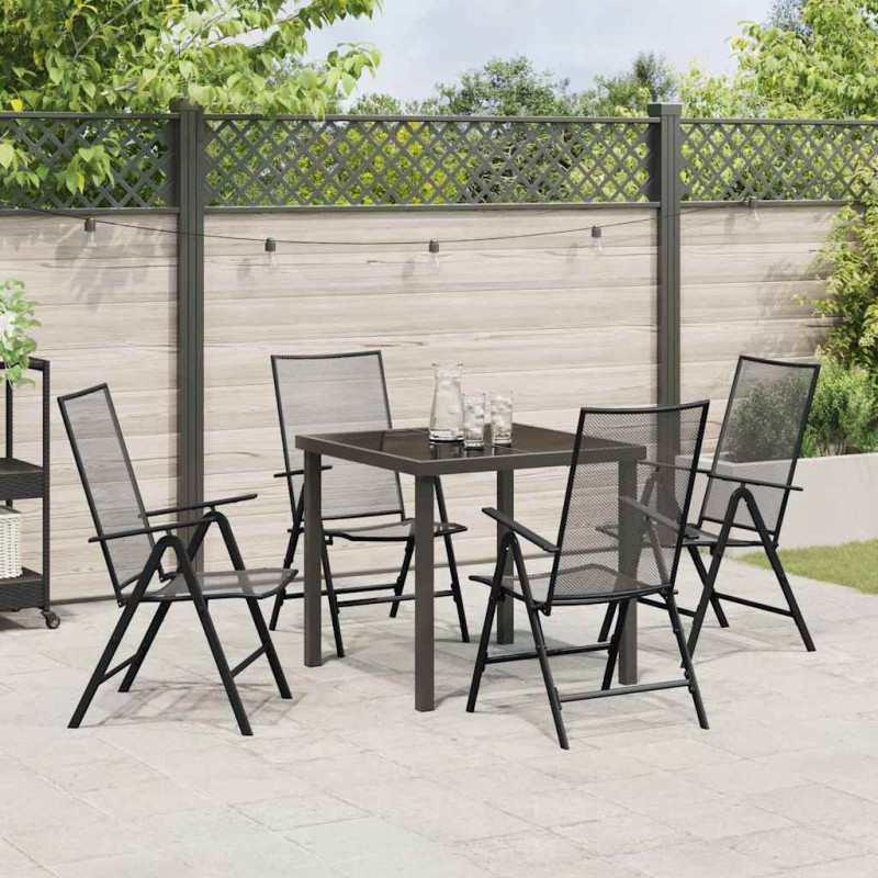 Zestaw do jadalni w ogrodzie 5 pcs Antracyt
