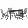 Zestaw do jadalni w ogrodzie 5 pcs Antracyt