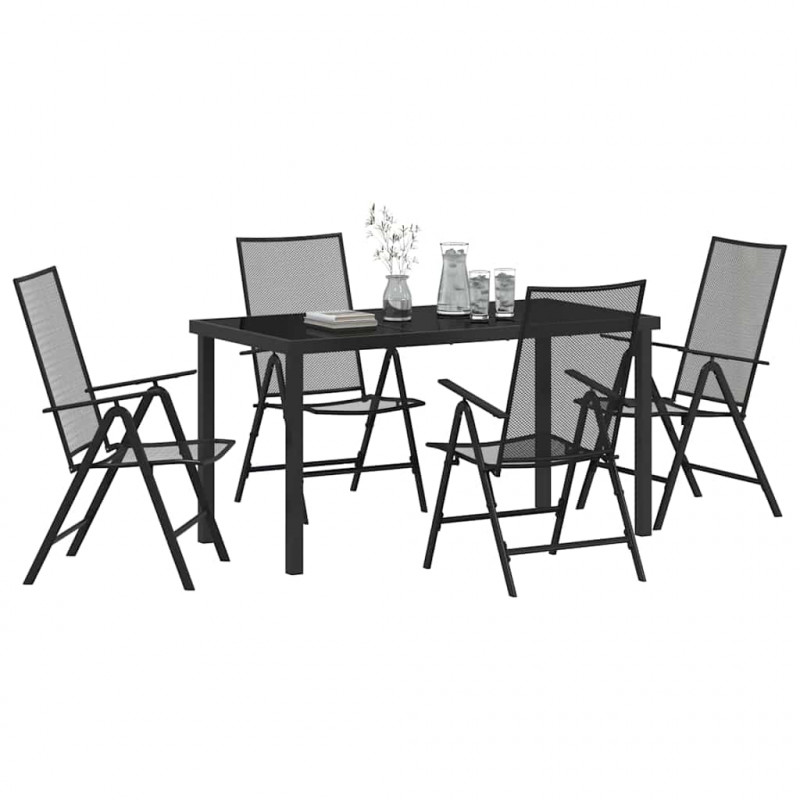 Zestaw do jadalni w ogrodzie 5 pcs Antracyt