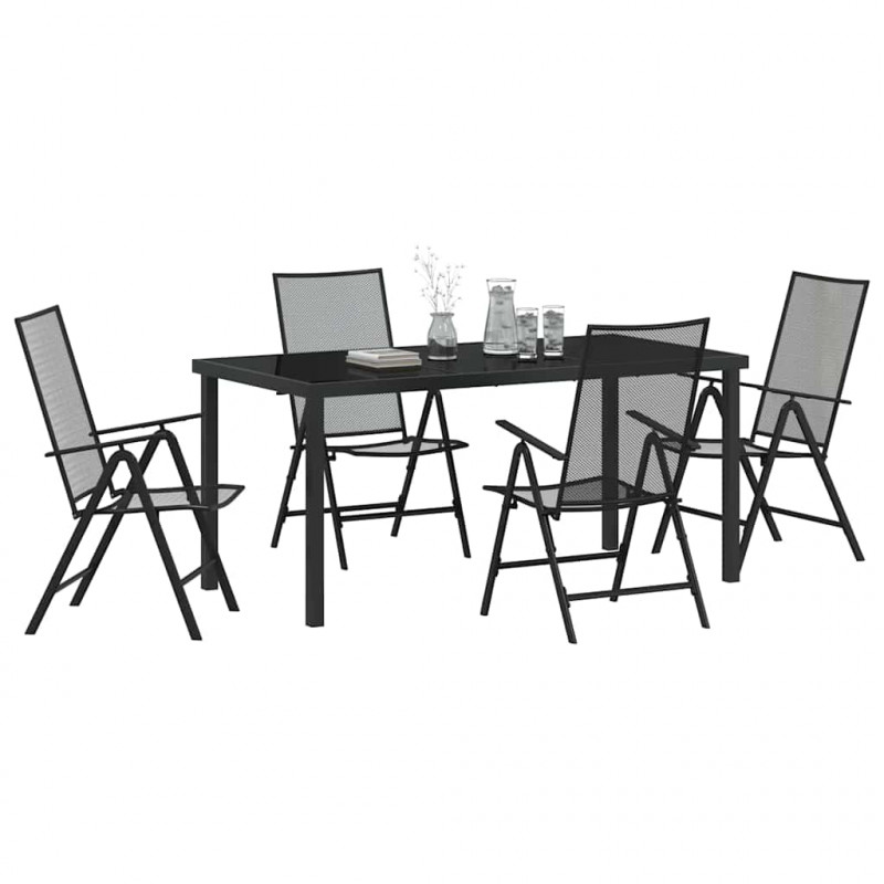 Zestaw do jadalni w ogrodzie 5 pcs Antracyt