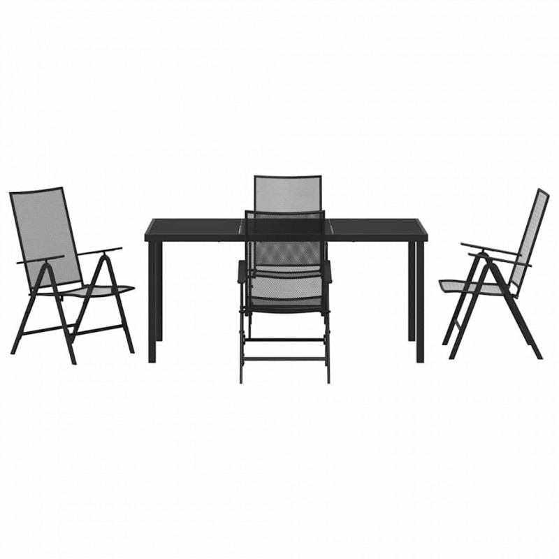 Zestaw do jadalni w ogrodzie 5 pcs Antracyt