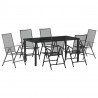Zestaw do jadalni w ogrodzie 7 pcs Antracyt