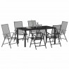 Zestaw do jadalni w ogrodzie 7 pcs Antracyt
