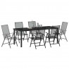 Zestaw do jadalni w ogrodzie 7 pcs Antracyt