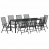 Zestaw do jadalni w ogrodzie 9 pcs Antracyt