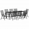 Zestaw do jadalni w ogrodzie 9 pcs Antracyt