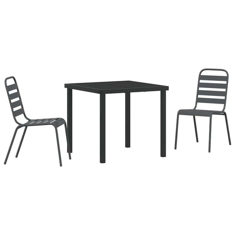 Zestaw do jadalni w ogrodzie 3 pcs Antracyt