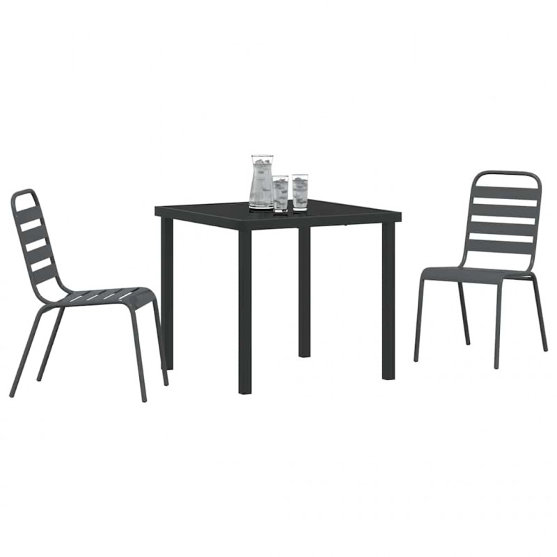 Zestaw do jadalni w ogrodzie 3 pcs Antracyt