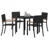 Zestaw do jadalni w ogrodzie 5 pcs Czarny