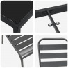 Zestaw do jadalni w ogrodzie 3 pcs Antracyt