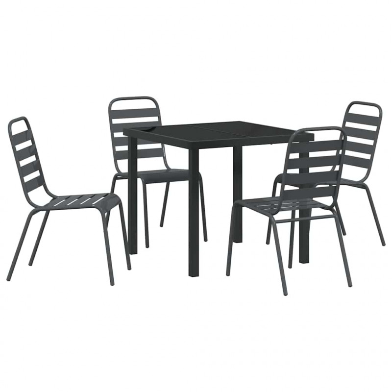 Zestaw do jadalni w ogrodzie 5 pcs Antracyt