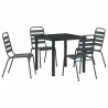 Zestaw do jadalni w ogrodzie 5 pcs Antracyt