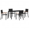 Zestaw do jadalni w ogrodzie 5 pcs Czarny