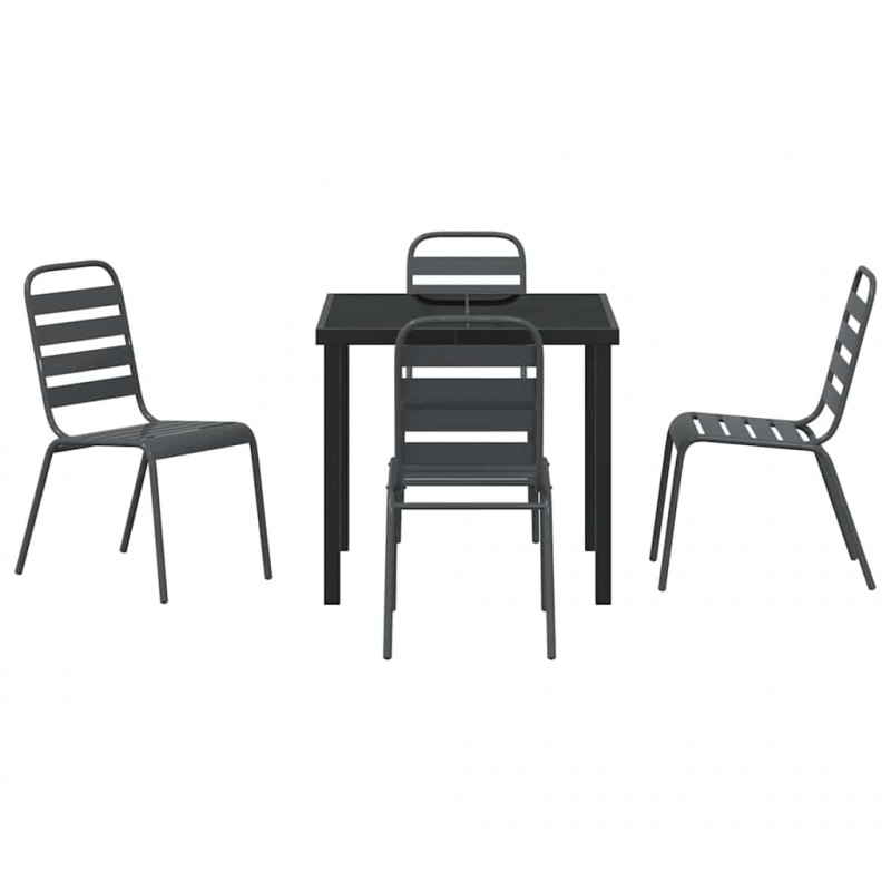 Zestaw do jadalni w ogrodzie 5 pcs Antracyt