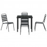Zestaw do jadalni w ogrodzie 5 pcs Antracyt