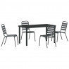 Zestaw do jadalni w ogrodzie 5 pcs Antracyt