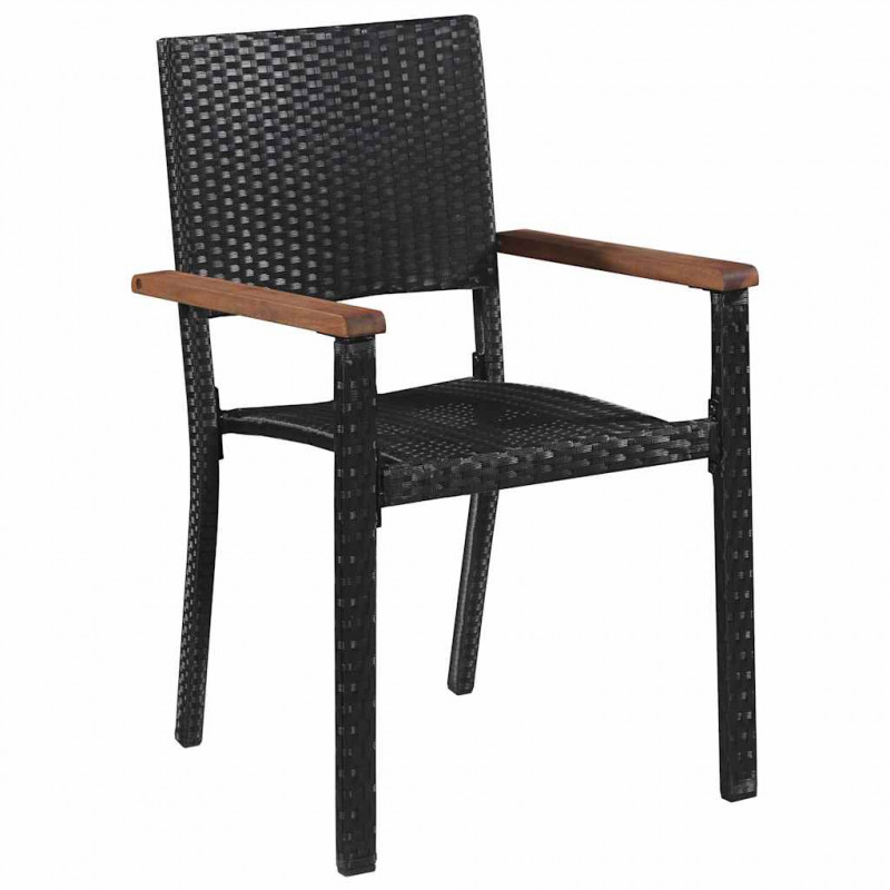 Zestaw do jadalni w ogrodzie 5 pcs Czarny