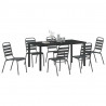 Zestaw do jadalni w ogrodzie 7 pcs Antracyt