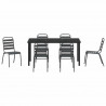 Zestaw do jadalni w ogrodzie 7 pcs Antracyt