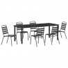 Zestaw do jadalni w ogrodzie 7 pcs Antracyt