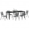Zestaw do jadalni w ogrodzie 7 pcs Antracyt