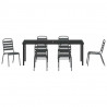 Zestaw do jadalni w ogrodzie 7 pcs Antracyt