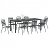 Zestaw do jadalni w ogrodzie 9 pcs Antracyt