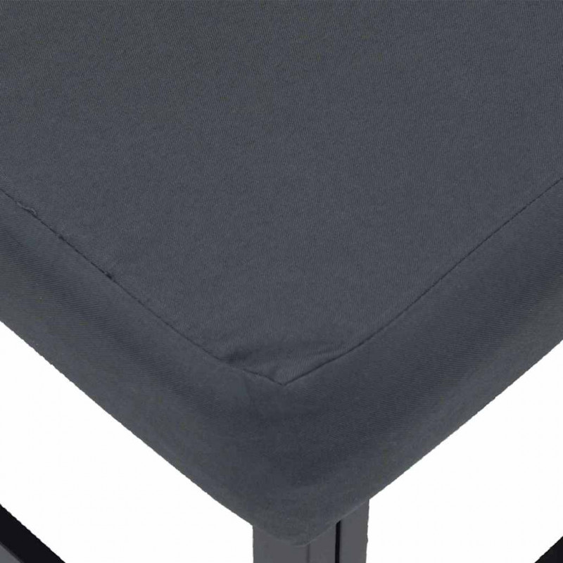 Zestaw Sof na Ogród z poduszką 11 pcs Czarny Aluminium