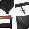 Zestaw do jadalni w ogrodzie 9 pcs Czarny