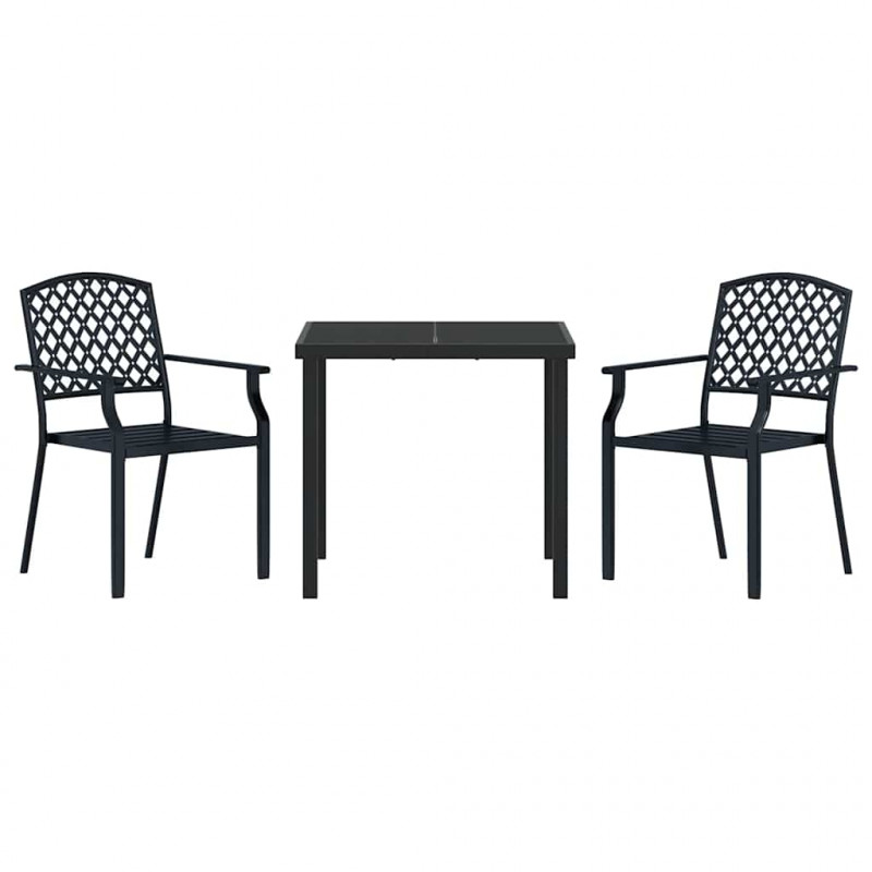 Zestaw do jadalni w ogrodzie 3 pcs Antracyt