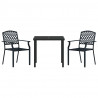 Zestaw do jadalni w ogrodzie 3 pcs Antracyt
