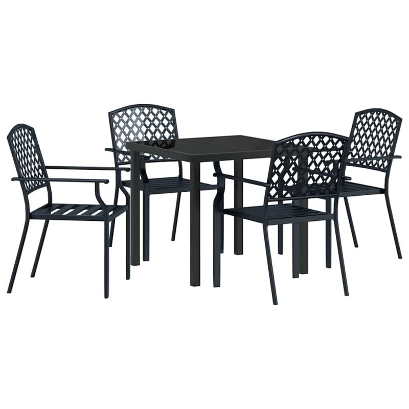 Zestaw do jadalni w ogrodzie 5 pcs Antracyt