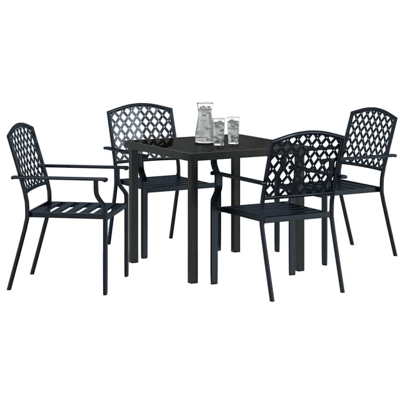 Zestaw do jadalni w ogrodzie 5 pcs Antracyt