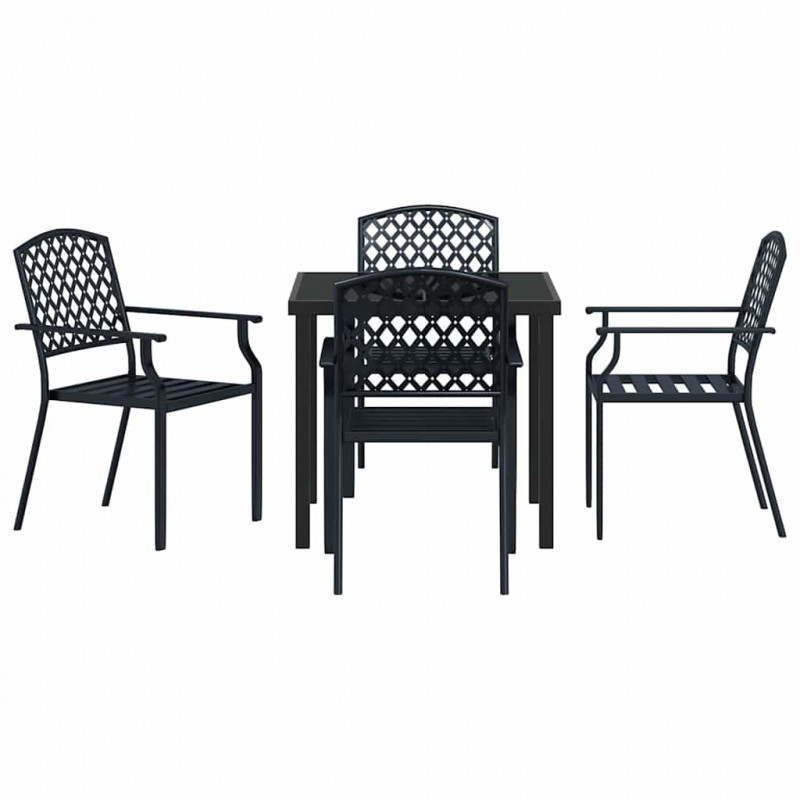 Zestaw do jadalni w ogrodzie 5 pcs Antracyt