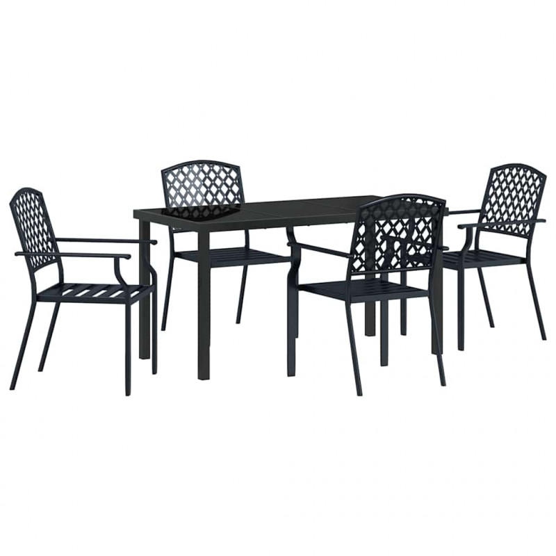 Zestaw do jadalni w ogrodzie 5 pcs Antracyt